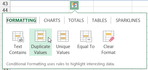 Excel delete duplicate rows