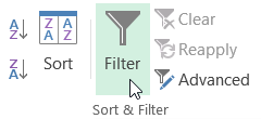 Excel Filter