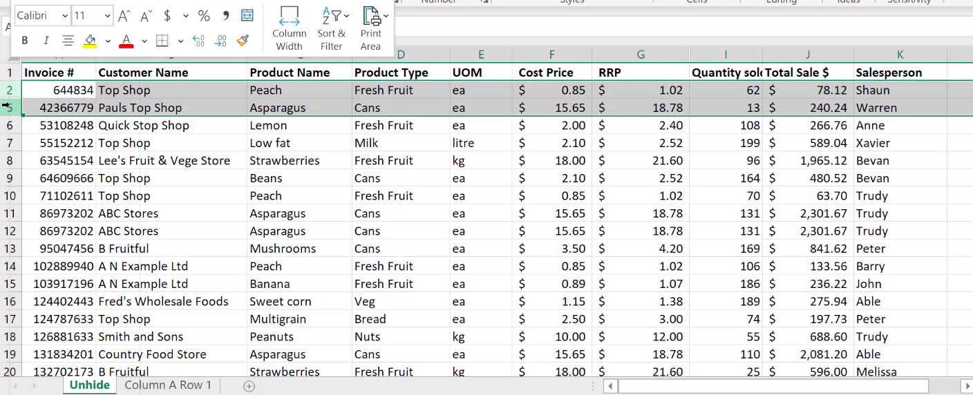 How to unhide columns in Excel 7 How to unhide columns in Excel 7
