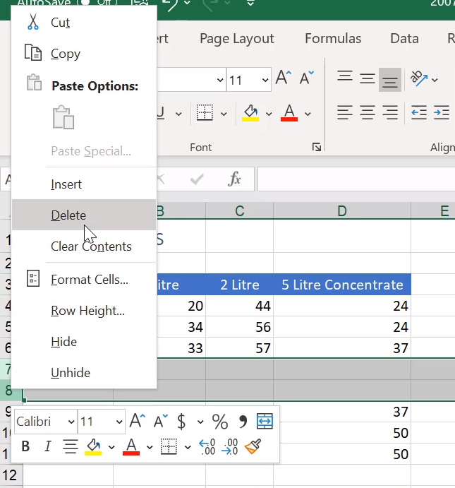how to delete blank rows in excel