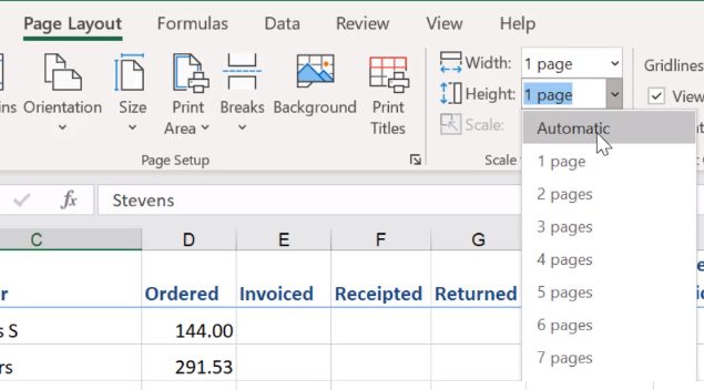 excel page breaks not working