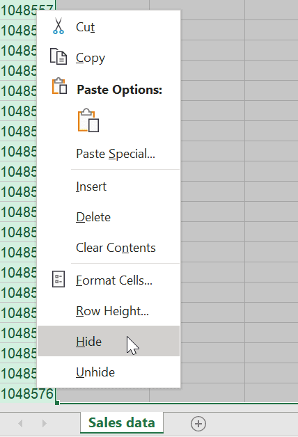 how to remove empty rows in excel
